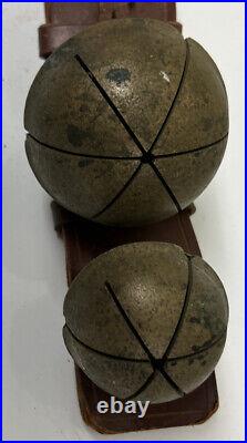 Antique/Vintage Brass Sleigh Bells with Leather 17Equestrian Rump Strap