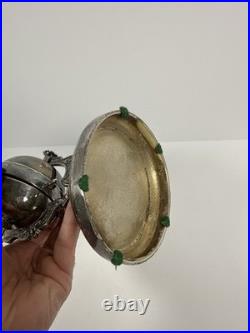 Antique Vintage Brass Spinning Globe Hotel Desk Counter Bell As-is