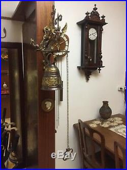 Antique Vintage French Brass large gilt Front Door Hand Ringing Loud Bell