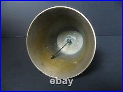 Antique Vintage Hanging Nautical School Brass Bell marked 21 6.5 x 6.25 apx