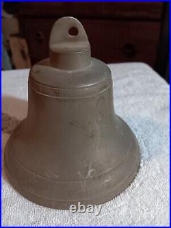 Antique Vintage Hanging Nautical School Heavy Brass Bell 6 in