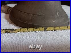 Antique Vintage Hanging Nautical School Heavy Brass Bell 6 in