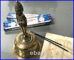 Antique Vintage Indian. Hanuman Hindu Brass Temple Hand Bell. Ghanta Rajasthan