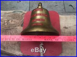 Antique Vintage Large Heavy Loud Brass Bell, Ship, Fire, School, Ranch
