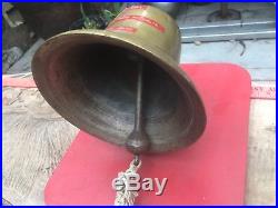 Antique Vintage Large Heavy Loud Brass Bell, Ship, Fire, School, Ranch