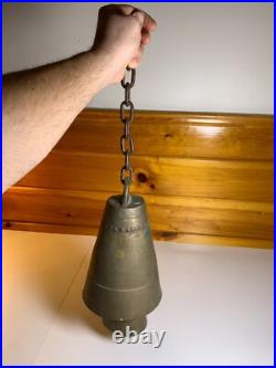 Antique Vintage Large Huge BRASS Bell Bells Chime Chimes Cresent Moon Star