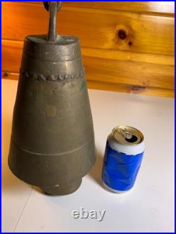 Antique Vintage Large Huge BRASS Bell Bells Chime Chimes Cresent Moon Star