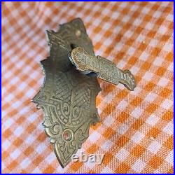Antique Vintage Old Eastlake Victorian Doorbell Door Bell Ringer Lever Knocker