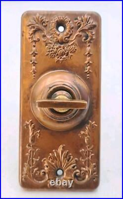 Antique Vintage Old Eastlake Victorian Twist Doorbell Turn Door Bell Ringer Door