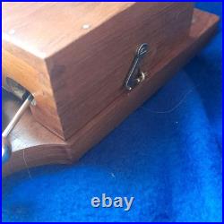 Antique Vintage Original Electric Door Railway Butler Alarm Bell Wood Brass