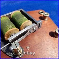 Antique Vintage Original Electric Door Railway Butler Alarm Bell Wood Brass