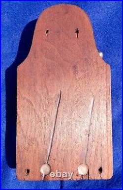 Antique Vintage Original Electric Door Railway Butler Alarm Bell Wood Brass