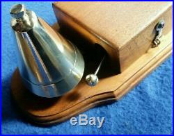 Antique Vintage Original Electric Door Railway Butler Alarm Shop Bell Wood Brass