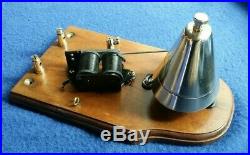 Antique Vintage Original Electric Door Railway Butler Alarm Shop Bell Wood Brass