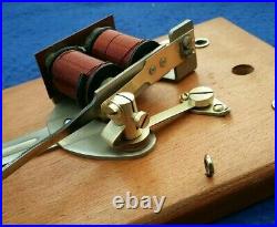 Antique Vintage Original Tangent Electric Door Railway Butler Bell Wood Brass