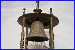 Antique Vintage Table Bell Brass Asian Store Hotel Servant Ceremony India
