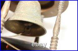 Antique Vintage Table Bell Brass Asian Store Hotel Servant Ceremony India