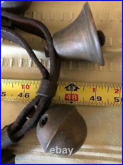 Antique Vintage Victorian Brass Sleigh Bells