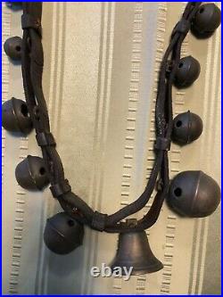 Antique Vintage Victorian Brass Sleigh Bells