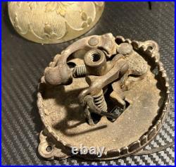 Antique Vintage Victorian Door Bell Pull Chain Brass, Cast Iron Works