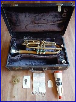 Antique/Vtg 1950s Olds Studio Coronet/Trumpet WithCase, Brilliant Bell, Brass Band