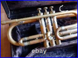 Antique/Vtg 1950s Olds Studio Coronet/Trumpet WithCase, Brilliant Bell, Brass Band