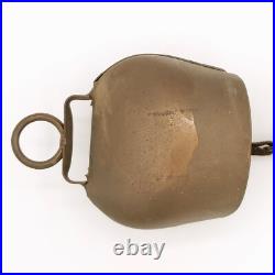 Antique Vtg Metal Cow Bell Wood Ball Farm Country