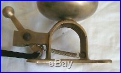 Antique Vtg Solid Brass Street Trolley Car Bell Patent Applied For 4-1/2 Loud