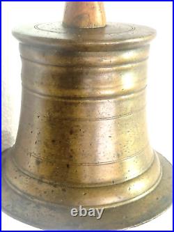 Antique W. M. Mckenna Air Raid All Clear School Brass Bell 10 4LBS M. W. 53TB