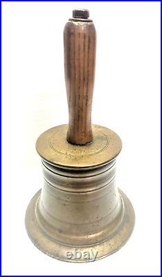 Antique W. M. Mckenna Air Raid All Clear Turned Brass Bell 10 4LBS M. W. 53TB