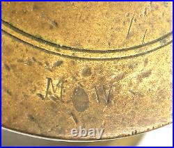 Antique W. M. Mckenna Air Raid All Clear Turned Brass Bell 10 4LBS M. W. 53TB