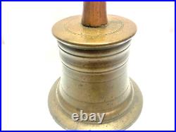 Antique W. M. Mckenna Air Raid All Clear Turned Brass Bell 10 4LBS M. W. 53TB