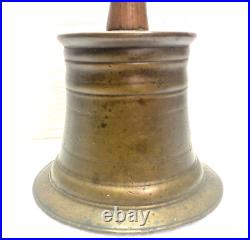 Antique W. M. Mckenna Air Raid All Clear Turned Brass Bell 10 4LBS M. W. 53TB