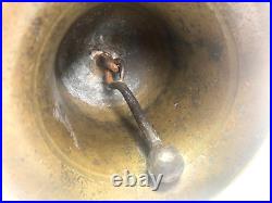 Antique W. M. Mckenna Air Raid All Clear Turned Brass Bell 10 4LBS M. W. 53TB