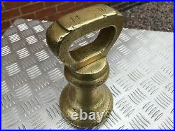 Antique W & T Avery Brass 14 Lb Bell Weight 9 Long 4.5 Wide Cast In B'ham Uk