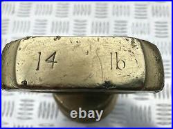 Antique W & T Avery Brass 14 Lb Bell Weight 9 Long 4.5 Wide Cast In B'ham Uk