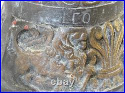 Antique Wall Mount Brass Bell for Door GARGOYLE / ANGEL w Louisiana Provenance