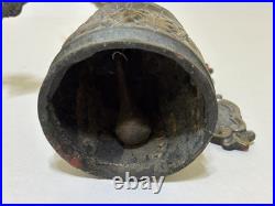 Antique Wall Mount Brass Bell for Door GARGOYLE / ANGEL w Louisiana Provenance