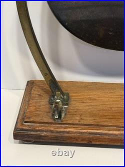Antique William Tonks & Son Brass Tabletop Dinner Gong Missing Striker