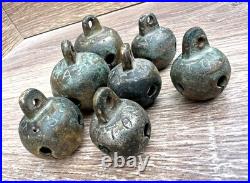 Antique bells. From old bronze With the inscription Victoria