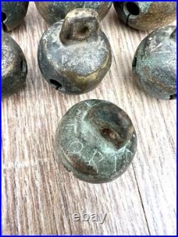 Antique bells. From old bronze With the inscription Victoria