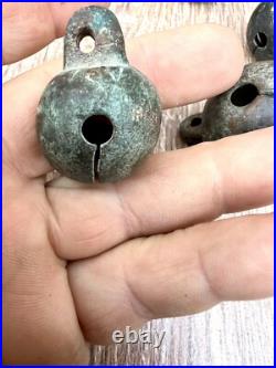 Antique bells. From old bronze With the inscription Victoria