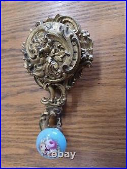 Antique brass bell pull