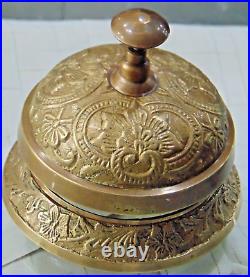 Antique brass desk bell