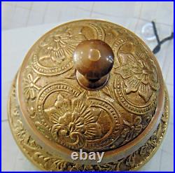 Antique brass desk bell