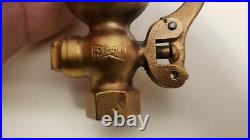 Antique brass penberthy single chime whistle valve steam air bell locomotive
