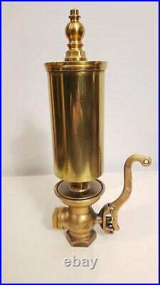 Antique brass penberthy whistle valve steam air bell locomotive 13 1/4 height
