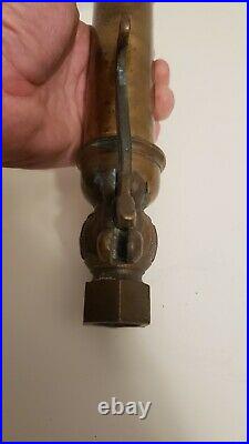 Antique brass single chime whistle valve steam air bell locomotive