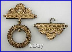 Antique bronze/brass Bell pull hardware with Dore finish (Ca. 1880-1900)