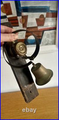 Antique c1890 Victorian Brass Servants Butler Bell Shop Door Bell Lovely Sound Antique c1890 Victorian Brass Servants Butler Bell Shop Door Bell Lovely Sound